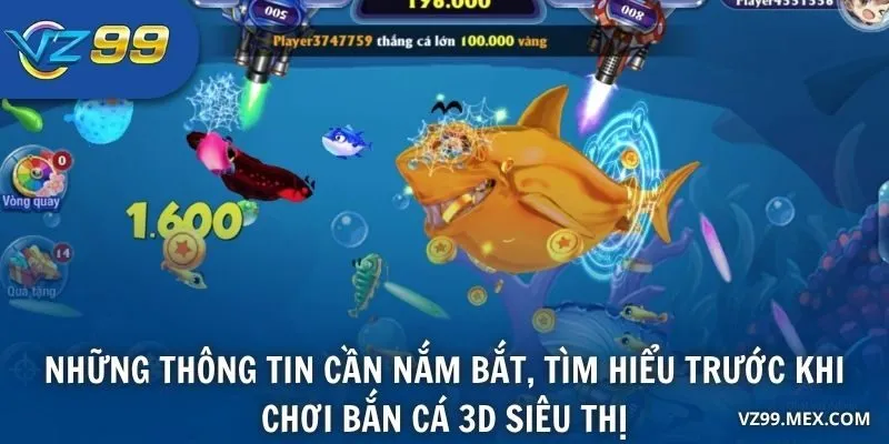 Những thông tin cần nắm bắt, tìm hiểu trước khi chơi bắn cá 3D siêu thị